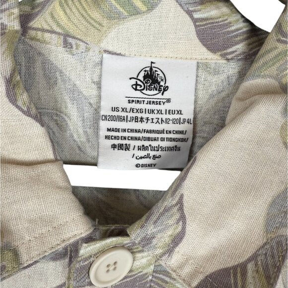 NWT Walt Disney World Spirit Jersey Green Leaves Button Down Shacket - XL - Picture 3 of 5